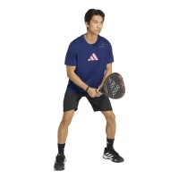 Camiseta Azul Gráfica Padel da Adidas