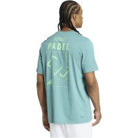 Camiseta Adidas Padel Graphic Verde Azulado  Oferta + Barato