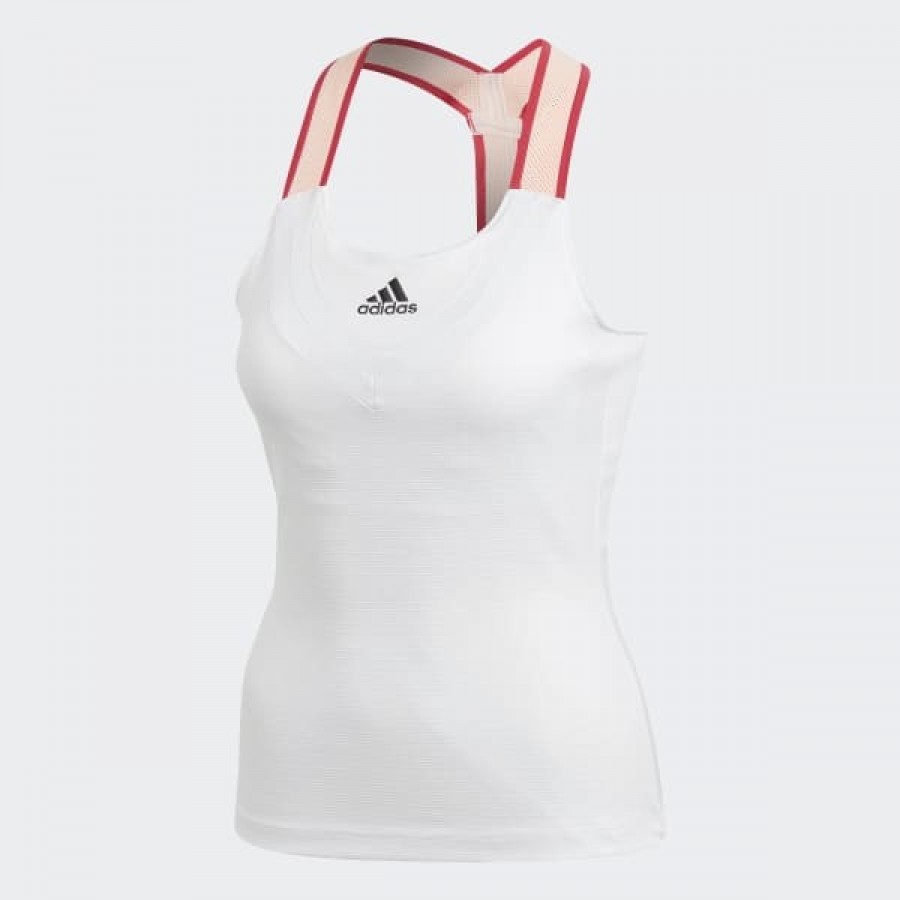 Camiseta Adidas Y-Back Heat Ready Blanco