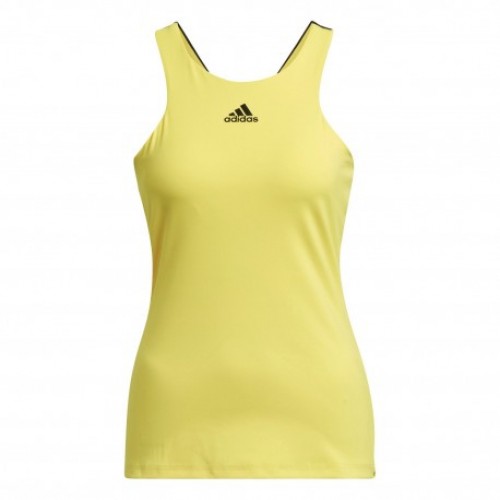 Adidas Y-Tank Beam T-shirt Jaune Noir Adidas Y-Tank Beam T-shirt Jaune Noir