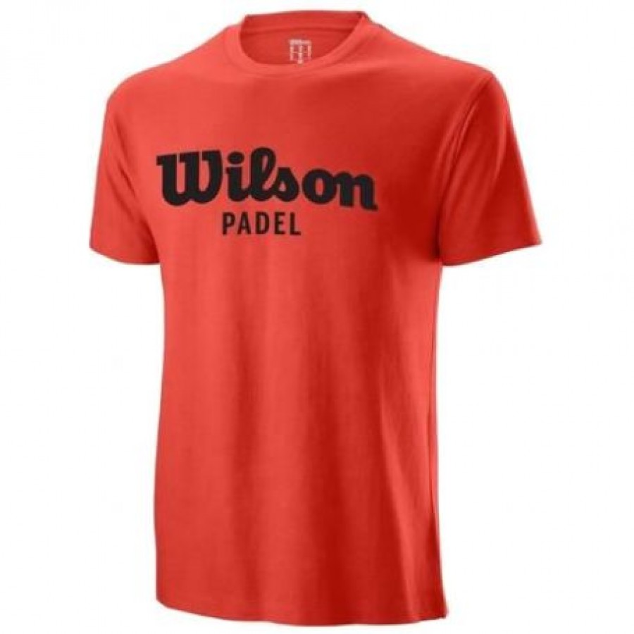 Camiseta de algodão Wilson Tee Padel Festa Vermelha