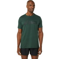 Asics Big Logo Black Forest T-Shirt Verde