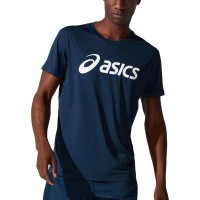 Camiseta Asics Core Top Logo Marino Blanco