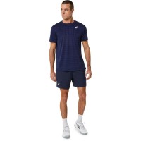 T-shirt Asics Court Stripe Marine Noir