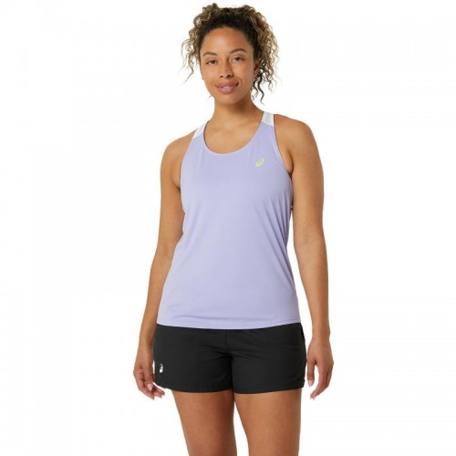 T-shirt da donna Asics Court Vapor White Glossy T-shirt da donna Asics Court Vapor White Glossy