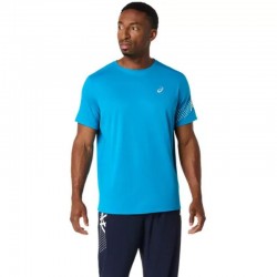 T-shirt Asics Icon SS Haut Bleu Blanc Crème