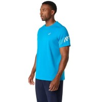 Camiseta Asics Icon SS Blu Branco Creme