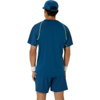 Asics Match Blue Mako T-Shirt  Offer + Cheap