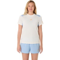 Camiseta Feminina Asics Padel Court Cream  Oferta + Barato