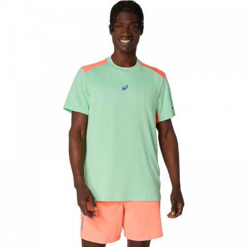 Camiseta Asics Padel Court SS Top Mint Coral Camiseta Asics Padel Court SS Top Mint Coral