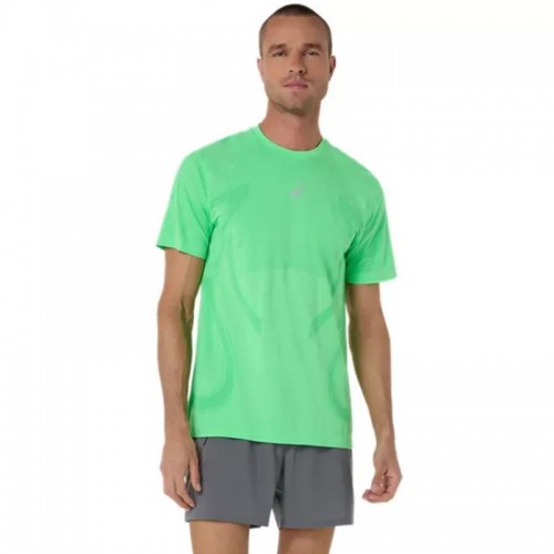 Camiseta Asics Road senza soluzione di continuità SS Top Verde