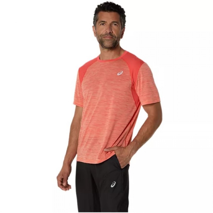 Camiseta Asics Road SS Top Coral Arena  Offer + Cheap