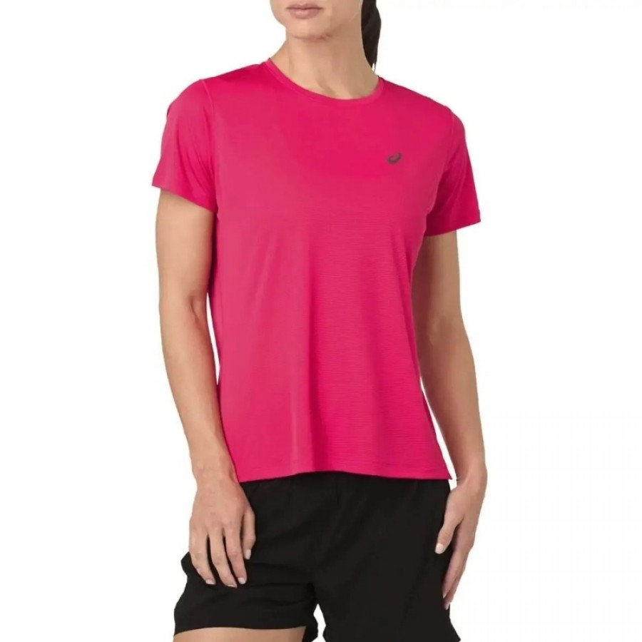 T-Shirt Femme Asics Silver SS Rose