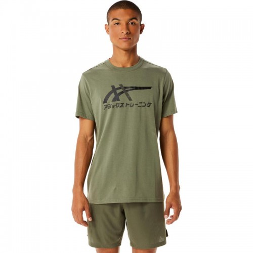 Camiseta Asics Tiger Verde Liquen Camiseta Asics Tiger Verde Liquen
