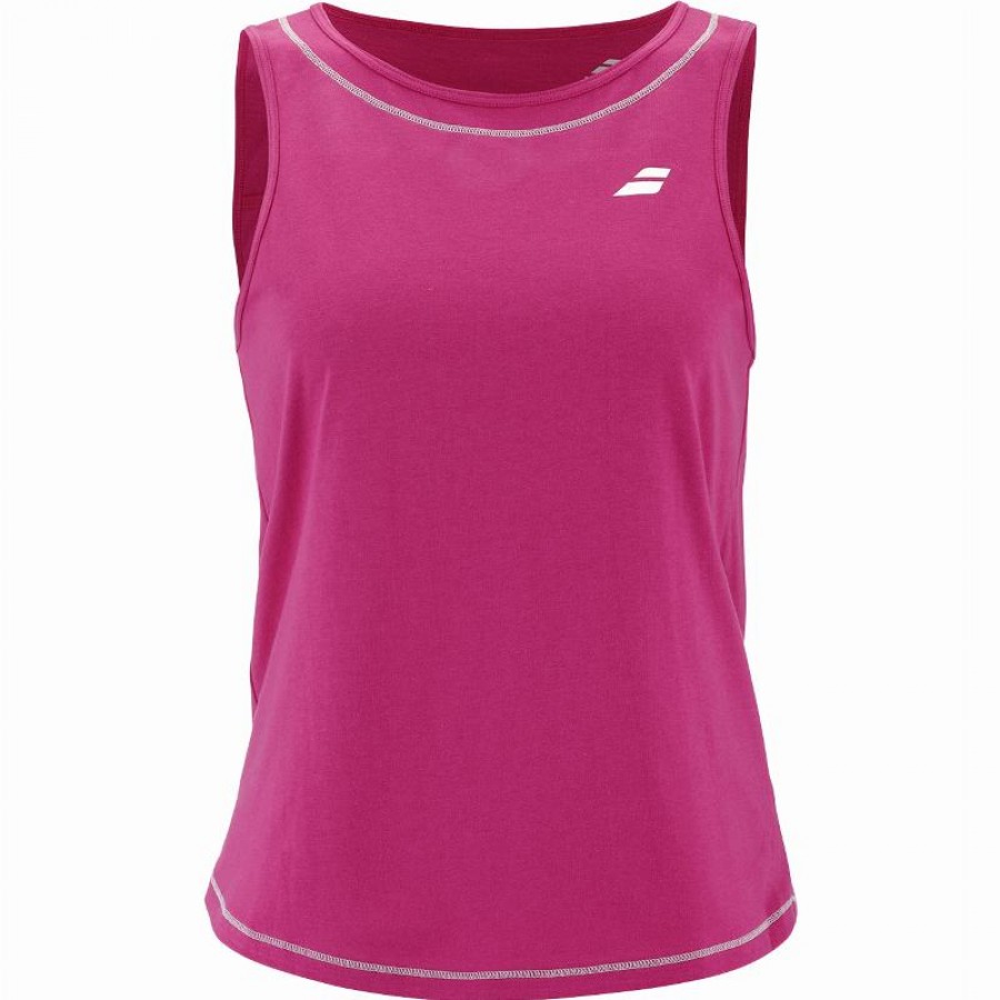 Camiseta Babolat Exercice Cotton Rosa Oscuro Mujer