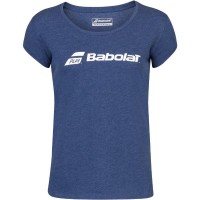 Camiseta Babolat ExerciseTee Azul Marino Mujer