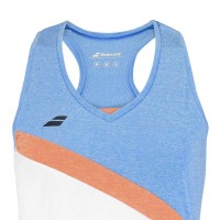 Camiseta Babolat joga contra Blanco Azul Junior