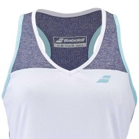 Babolat Play T-Shirt Bianco Blu Donna