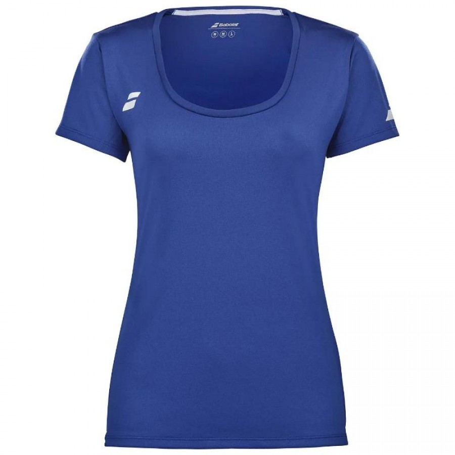 Camiseta Babolat Play Capsleeve Azul Blanco Junior