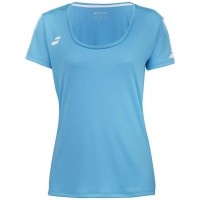 Camiseta Babolat Joga Capsleeve Azul Cian Junior