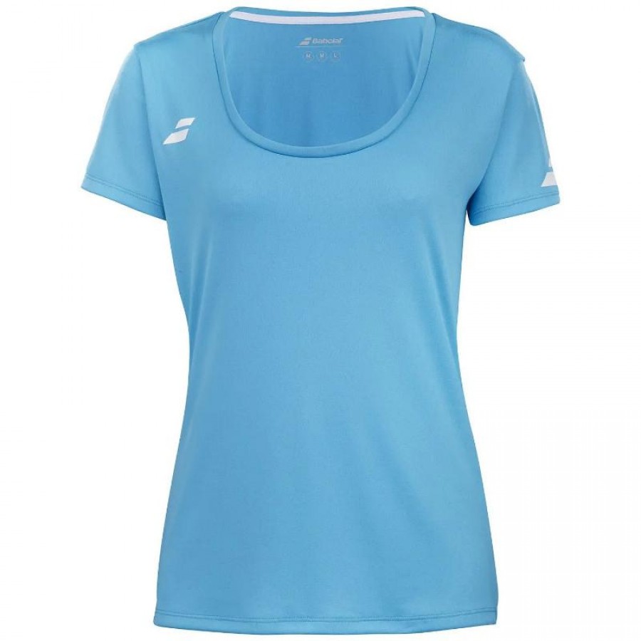 Camiseta Babolat Joga Capsleeve Azul Cian Junior