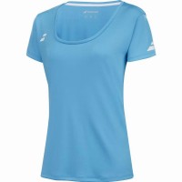 Camiseta Babolat Joga Capsleeve Azul Cian Junior