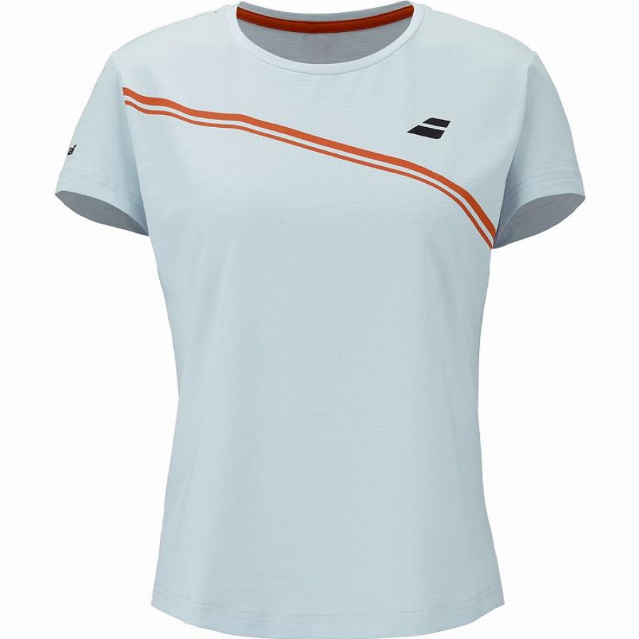 Camiseta Babolat joue Capsleeve Azul Claro Junior