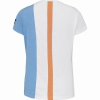 Camiseta Babolat Joga Capsleeve Blanco Naranja Junior