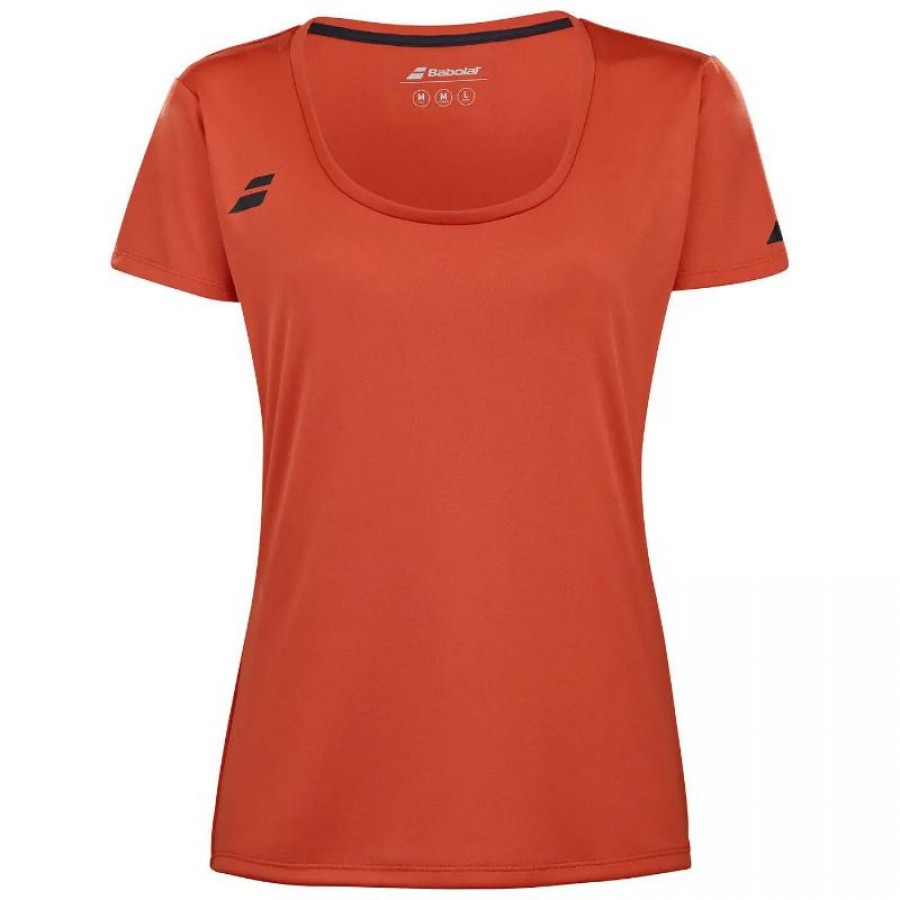 Camiseta Babolat Joga Capsleeve Rojo Naranja Junior