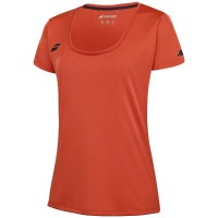 Camiseta Babolat Joga Capsleeve Rojo Naranja Junior