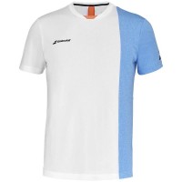 Babolat Play Crew T-shirt Branco Azul Laranja