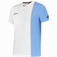 Babolat Play Crew T-shirt Branco Azul Laranja