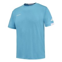Camiseta Babolat Play Crew Neck Azul Cian Junior
