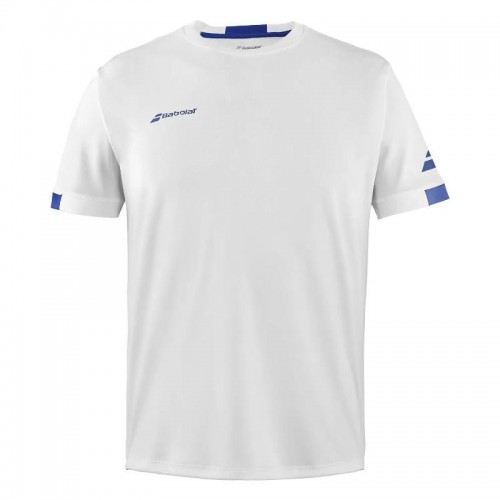 Camiseta Babolat Play Crew Neck Blanco Junior