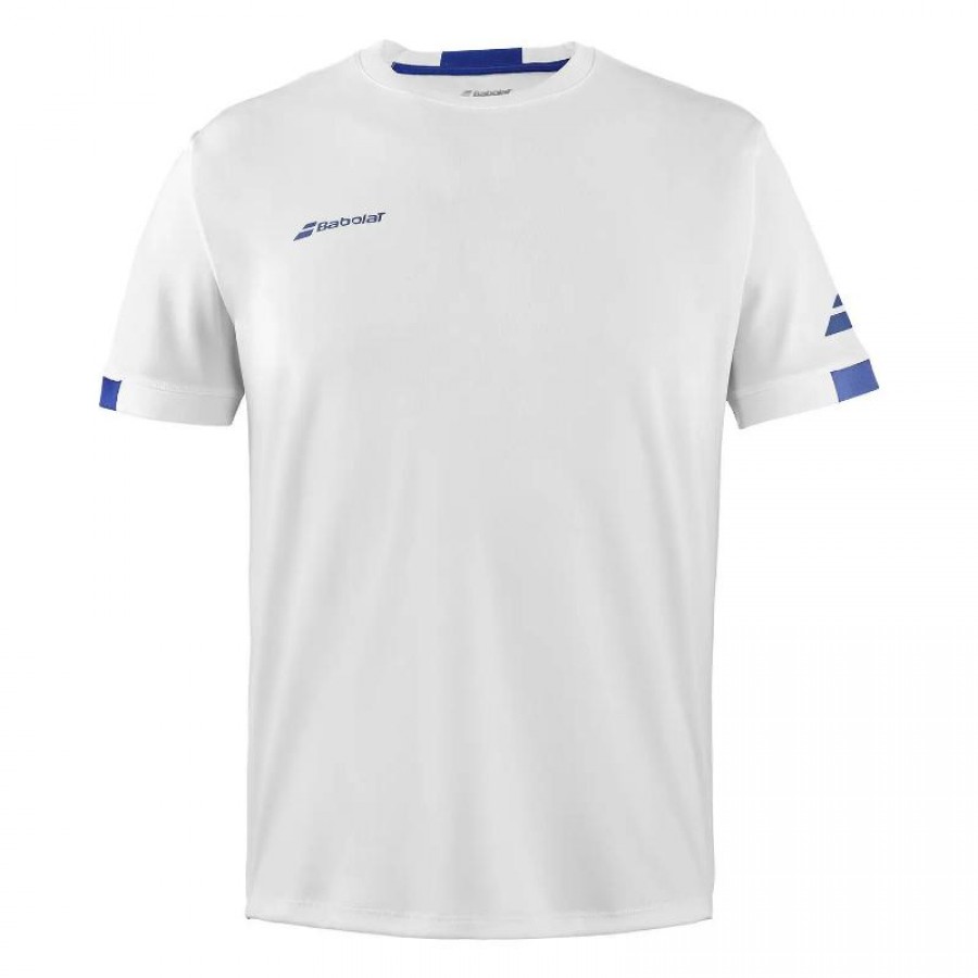 Camiseta Babolat Play Crew Neck Blanco Junior