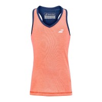 Babolat Play T-shirt Orange Bleu Fonce Femme