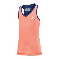 Babolat Play T-shirt Orange Bleu Fonce Femme