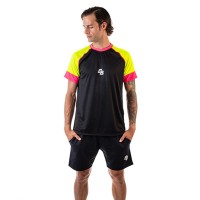 BB Owens Camiseta Preta Rosa Rosa Fluor Amarelo