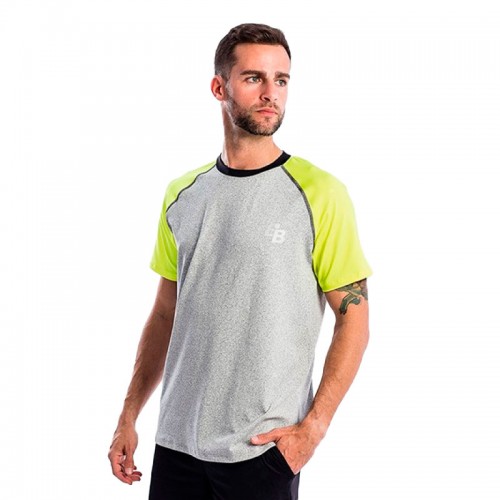 T-shirt jaune de fluor gris de neige de BB T-shirt jaune de fluor gris de neige de BB
