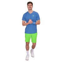 Camiseta Bidi Badu Tripulacão Avesso Azul Verde Neon