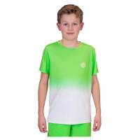 Camiseta Bidi Badu Crew Gradiant Verde Neon Blanco Junior