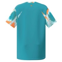 Camiseta Bidi Badu Melbourne V-Neck Petroleo Laranja  Oferta + Barato