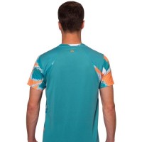 Camiseta Bidi Badu Melbourne V-Neck Petroleo Laranja  Oferta + Barato