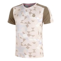 Bidi Badu Paris T-Shirt Marron Col V Beige  Offre - Pas cher