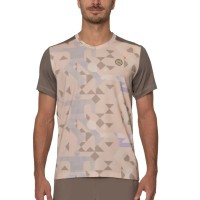 Bidi Badu Paris T-Shirt Marron Col V Beige  Offre - Pas cher