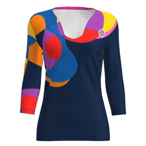 Bidi Badu Twiggy V-Neck Blu Scuro Mix Maglietta da donna Bidi Badu Twiggy V-Neck Blu Scuro Mix Maglietta da donna