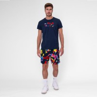 Camiseta Bidi Badu Wild Arts Chill Azul Oscuro Rojo Mix  Offre - Pas cher