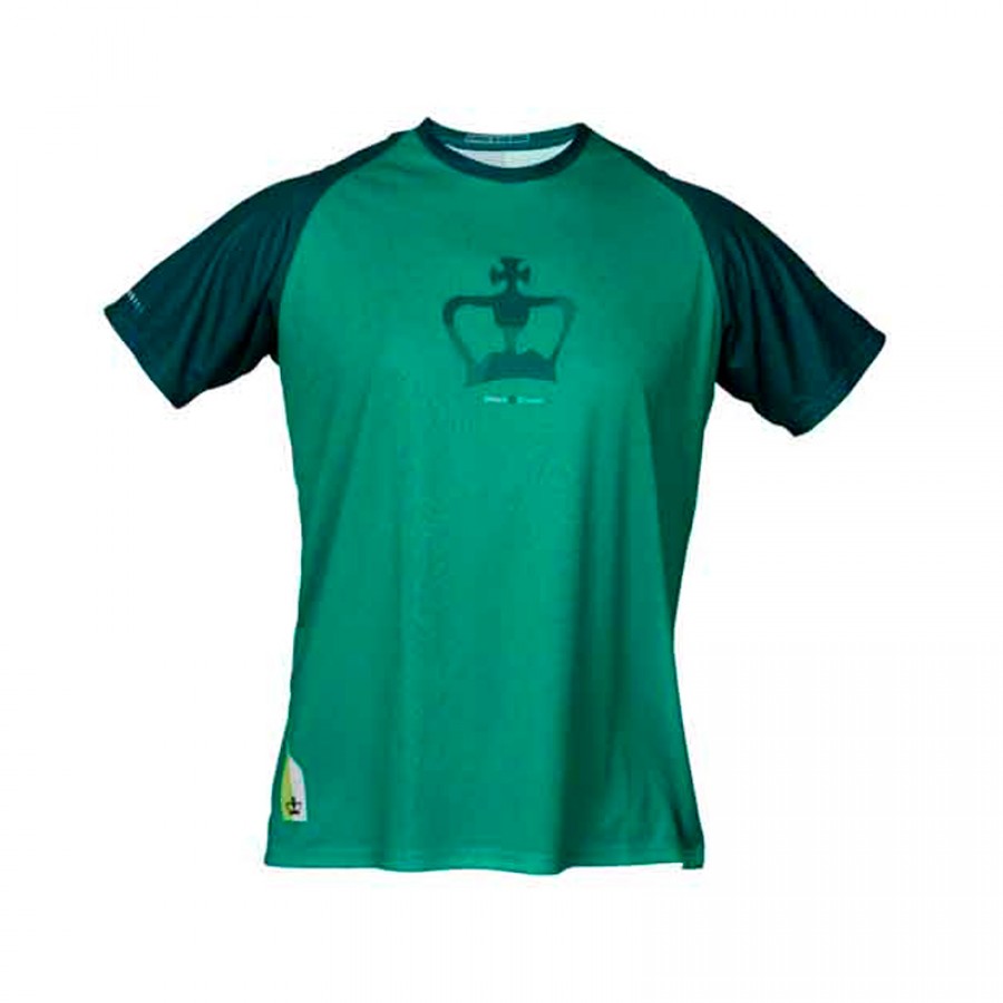 Camiseta Verde Azul Ashica Coroa Preta