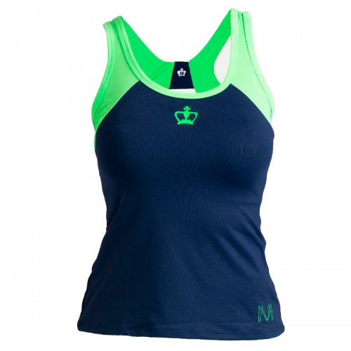 Couronne Noire Marta Marrero T-shirt Bleu Marine Vert Couronne Noire Marta Marrero T-shirt Bleu Marine Vert