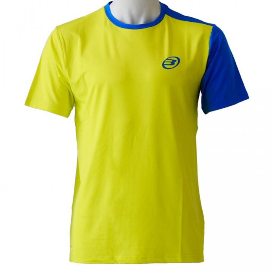 Camiseta Bullpadel Challenger Amarillo Limon Fluor Azul Real